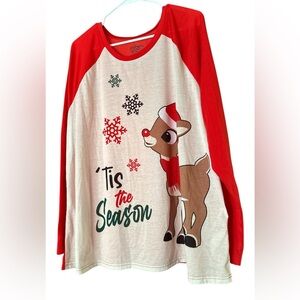 Women’s Rudolph Pajama Top Women 2X